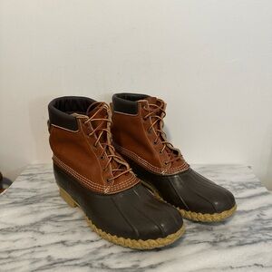L.L.Bean - Bean duck boots men’s sz 13 Brown with leather trim